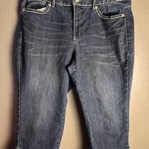 Code Bleu Dark Wash Cropped Jeans